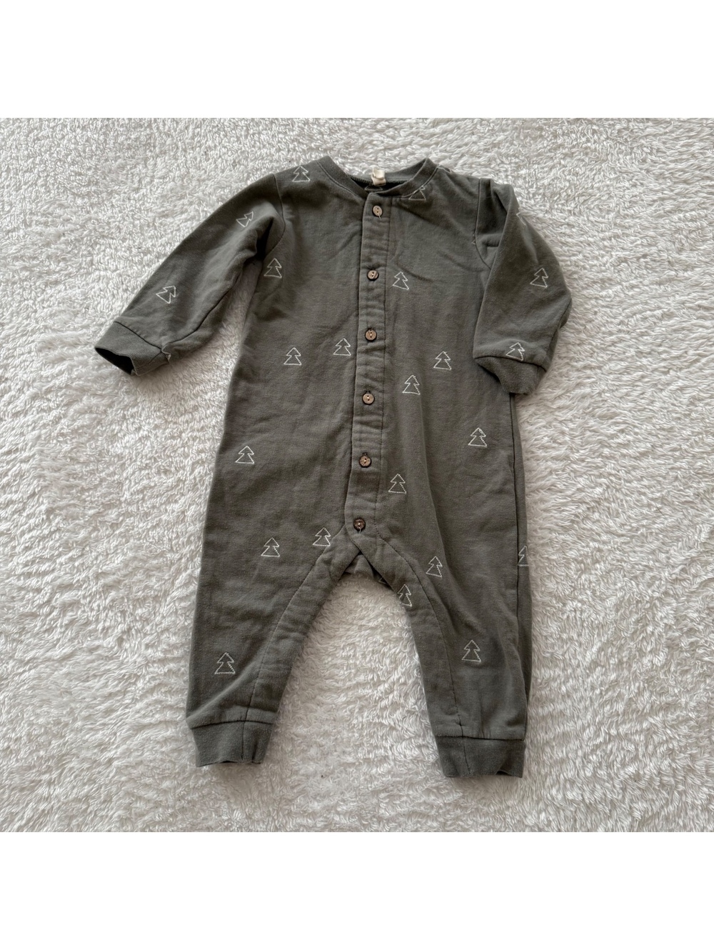 6-12m Quincy Mae Tree Embroidered Romper